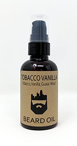 OakcityBeardco. - Vanilla do tabaco - 2 onças - óleo de barba - Condicionador de barba - Tabaco - Vanilla - Guaiac Wood