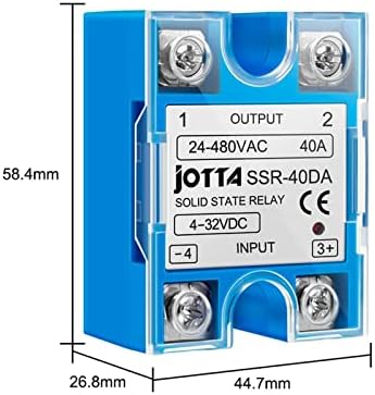 Módulo de retransmissão de estado sólido ilame para controlador de temperatura SSR 10DA 25DA 40DA 10AA 25AA 40AA com capa de