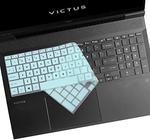 Keyboard Cover Skin for HP Victus Gaming Laptop 15.6 15-fb0028nr/fa0025nr/fa0031dx/fa0747nr 15t-fa000 15z-fb000,HP Victus 16.1 Laptop 16-d0020nr/d0030nr/d1010nr/e0010nr/e0020nr Protector-Black…