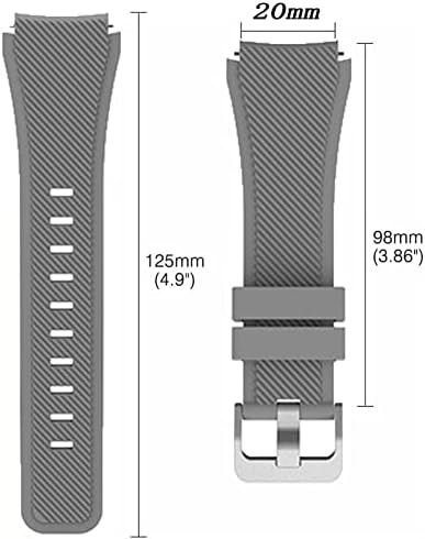 TRDYBSK 20mm 22mm Universal Silicone Strap Compatível com a maioria dos relógios com bandas de vigia de 22 mm