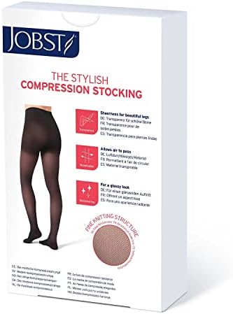 Jobst UltraSheer Diamond Pattern Compression meias, 20-30 mmHg, coxa alta, banda de pontas de silicone, dedo do pé fechado