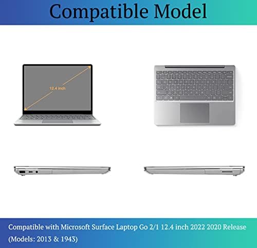 Teryeefi Compatível com laptop de superfície da Microsoft de 12,4 polegadas GO 2/1 de caixa com modelo de tela de toque