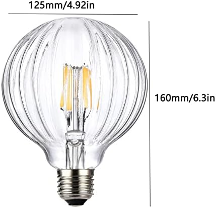 Lâmpada de lâmpada decorativa de LED de YDJOO Globo 4W Bulbos de Edison Round Vintage Bulbos 40W 2700k Ambiental Warm Ambiente