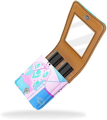 Caixa de batom Oryuekan, bolsa de maquiagem portátil fofa, bolsa cosmética, organizador de maquiagem do lipstick, cartoon menina