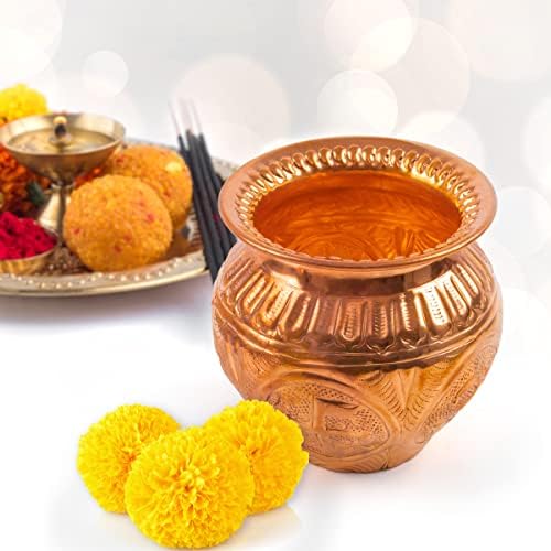 Kalash Lota Pooja Pot for Woration Furpose Article Diwali Festival Decoration for Temple Home Office embarcação