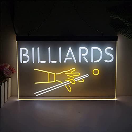 DVTEL LED Billiards Neon Sign, Display Custom Decoração Luzes noturnas Luzes de neon de acrílico, Salão luminosa pendurada