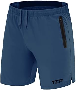 Tech de elite masculina do TCA shorts de treinamento leve ou de treinamento de academia com bolsos com zíper