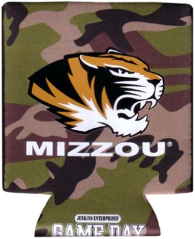 O Outfitters do dia do jogo NCAA Missouri Tigers Koozie Camo 12 DP Pocket, tamanho, multicolor