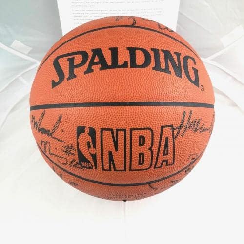 2000-2001 Houston Rockets Team assinou basquete PSA/DNA Olajuwon - Basquete autografado