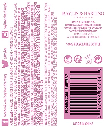 Baylis & Harding Mens pimenta preta e ginseng 16,9 onças Lavagem manual, pacote de 3