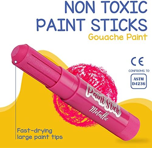 Palhadas de tinta de tempera - palitos de tinta para crianças laváveis ​​- artes seguras e tacos de tinta artesanal para criança