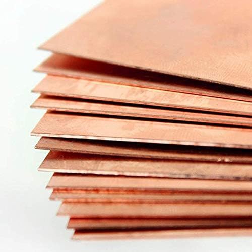Folha de latão Huilun Folha de cobre metais de percisão Chapa de metal de metal de espessura: 2 mm/0,08 polegadas, 1 PCS Placas