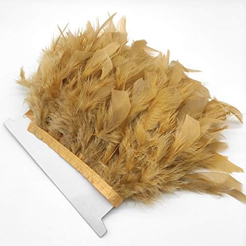 2 metros fofos de peru natural penas de penas acabamentos vestido Diy Colorido Feather Fringe para roupas Decoração de casamento em casa 10-15cm - Marinha