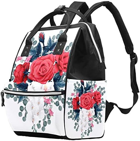 Linda Backpack de Backpack de Backpack de Backpack de Rosa Vermelha Multi Função Bolsa de Viagem de Grande Capacidade
