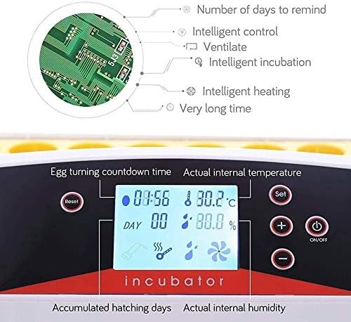 ALREMO 103234536 56 Incubadora de ovo digital Incubador de temperatura Controle de umidade Automática Turnação automática