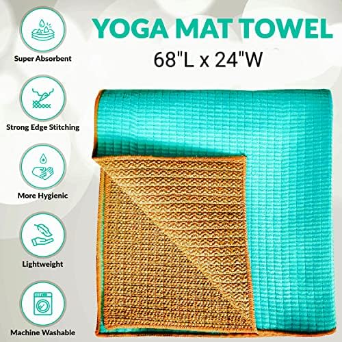 Marogeh 2-em 1 Reciclado Durável Bambu ou Café Yarn Yoga tapete e toalha não deslizamento l para ioga quente, pilates,