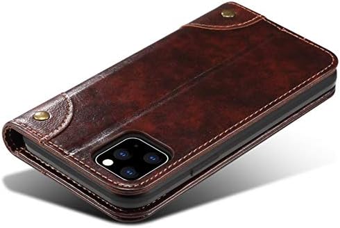 Sinianl Compatível com a caixa de couro do iPhone 12 Pro Max, projetada para o iPhone 12 Pro Max Wallet Folio Case com menores de