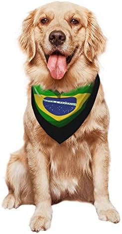 Brasil Flag Heart Pet Cogt Puppy Cat Balaclava Triângulo Bibs Lenço Bandana Collar Neckerchief MCHOICE para qualquer animal de estimação