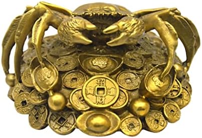 N/A Ornamentos de caranguejo -dinheiro de cobre Veda dos generais generais hengcai artesanato de decoração de decoração de artigos de mobiliário