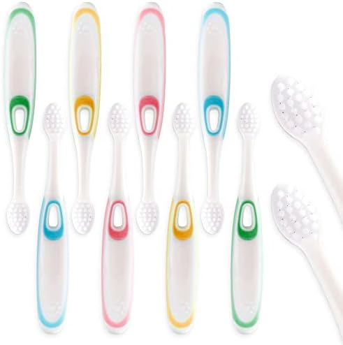 Pacote de dentes de dentes KiUimi Kids 8, cerdas macias extras, escova de dentes não deslizante BPA, perfeita para gengivas