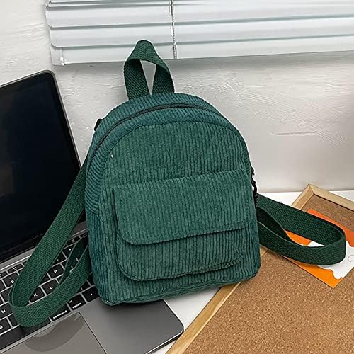 Moda Gaozhen Simple Velvet Solid Backpack Corduroy Backpack Bags de ombro masculino Mini mochila