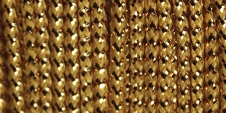 Cordão artesanal de novidade do Needloft, 20 jardas, ouro metálico