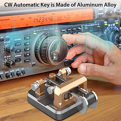 Chave CW para serviços pesados ​​Morse automática - PutikeEG Código Morse keyer Shortwave Rádio Morse Telegraph Key Lambic Double