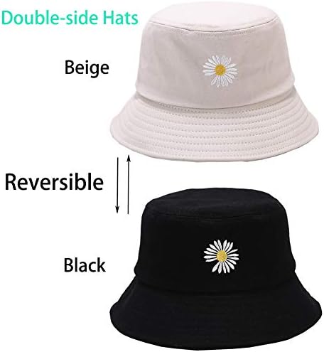 Chapéu de sol para mulheres chapéu de balde algodão reversível Viagem de verão Baice de pesca de praia