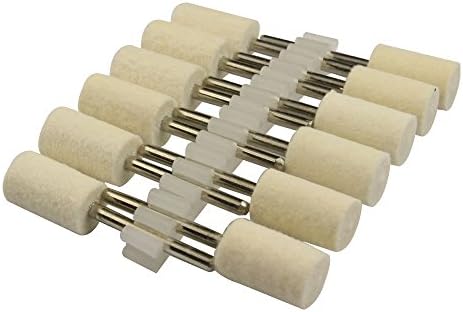 Pontos de feltro de lã Roda abrasiva cilíndrica para polimento de metal e polimento não -metal 3 mm de cabeça de haste. 10mm
