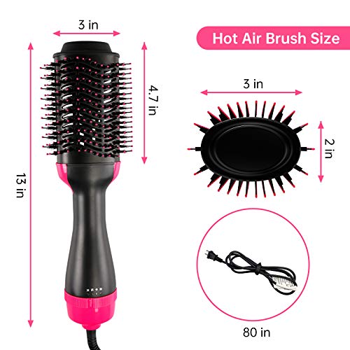 Escova de secador de cabelo cosysun 3 em 1 pincel redondo para secagem de arco de ar quente um passo secador de cabelo e volumizador