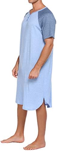 Pijamas de manga curta de manga curta de roupas de dormir ekouaer