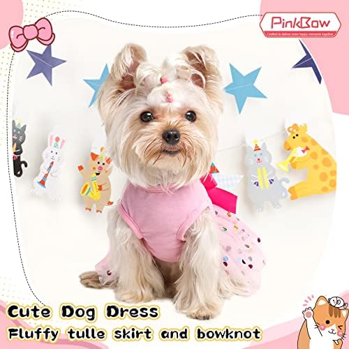 Vestido de aniversário de cachorro roupas de cachorro para cães para cães pequenos garotas de cachorro princesa tutu