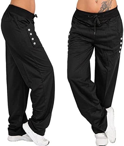 Calça de carga lbjtakdp feminina moda 2022 calças de rua leves casuais com bolsos