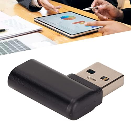 Adaptador PUSOKEI USB 3.0 para USB C Adaptador esquerdo Adaptador feminino 3A Conversor de liga de alumínio de 10 Gbps Transferência de dados de alta velocidade, para telefones celulares, tablets, discos rígidos