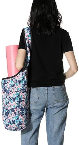 Bolsa de ioga de lona impressa em moda Aoof com grande capacidade de bolso ajuste a maioria