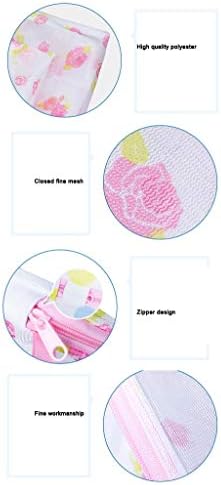 Saco de lavanderia de malha oubot saco de sutiã espetacho padrão rosa padrão de viagem saco de armazenamento saco de lavanderia