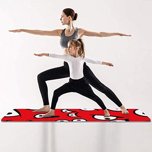 DJROW Yoga Mat Eyes engraçados Pilates naturais exercícios MAT ECO AMICIONAL DE GYMS MAT ESPSERIDA 1/4