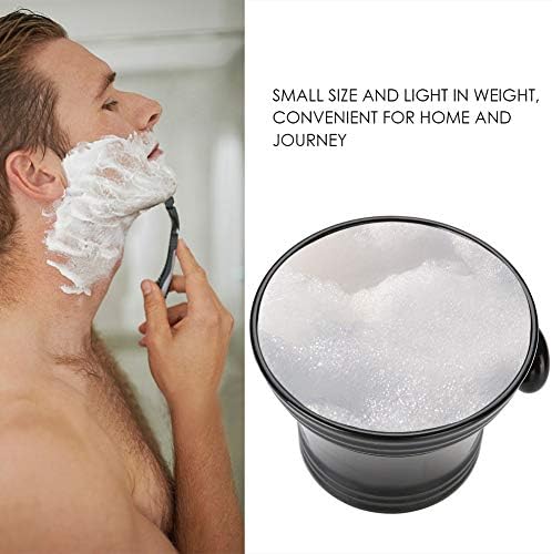 Tigela de barbear wchiuoe, barbear caneca plástico de barbear tigela de espuma de espuma de barbear tigela de sabão masculino