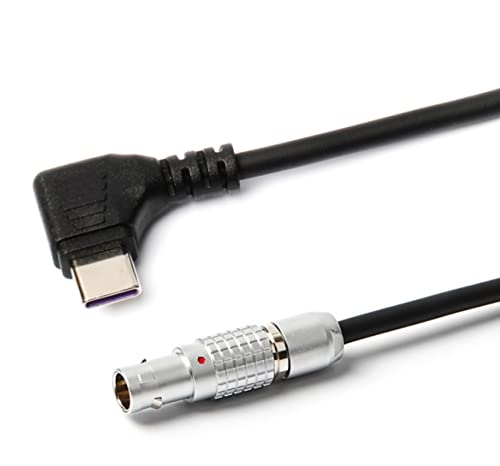 EONVIC PD USB C ângulo reto a 2 pinos Cabo de carregamento rápido para Tilta Teradek Smallhd Z-Cam Cameras Wireless Transmission