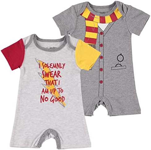 Harry Potter recém -nascido bebê menino Bodyper Bodysuit 2 Conjunto de presentes de embalagem