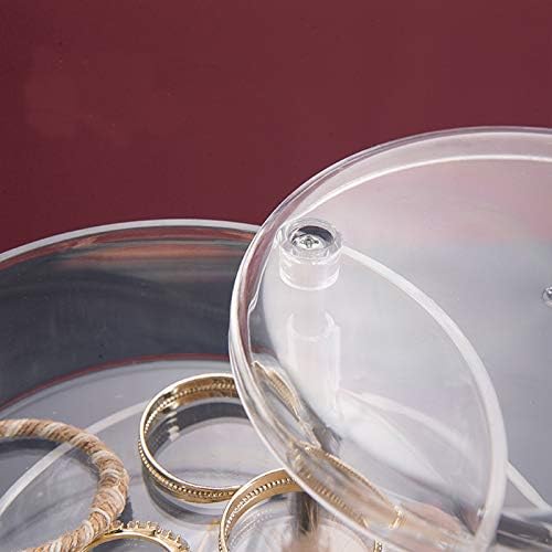 Brincos pimocamente Organizador Jóias rotativas Caixa de armazenamento transparente para brincos Colares Bracelets Anéis