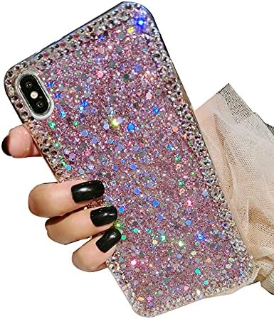 Para iPhone XS Max Case, para iPhone XS Max Glitter Sparkle Bling Case para mulheres femininas, shinestone para pára -choques
