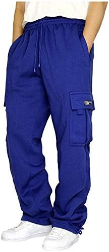 Calça de moletom de carga pesada masculina estica calças esportivas esportivas esportivas elásticas elásticas