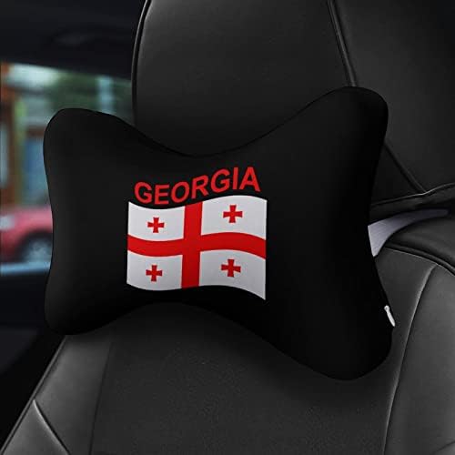 Bandeira do travesseiro do pescoço do carro do carro da Geórgia 2 PCs Local de pescoço de cabeça respirável