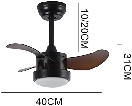 Lâmpada de ventilador de teto acrílico AClblk Nórdico Lâmpada de ventilador ABS Blade Fan Candelier LED LED Light Remote Control Fan Light para quarto da sala de jantar da sala infantil varanda