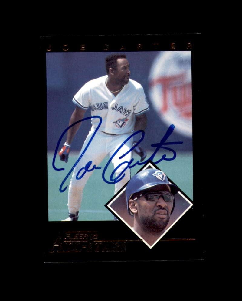 Joe Carter Hand assinou 1992 Fleer All Star Toronto Blue Jays Autograph