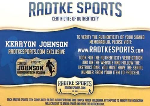 Kerryon Johnson assinou o capacete da NCAA autêntico do Auburn Tigers com a inscrição “War Eagle 2017 Sec Opoy” - Capacetes
