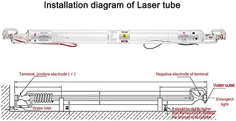Tubo de laser de 40 W 40W de CO2 700mm D50mm, fios pré-conectados com revestimento, para cortador de laser a laser Máquina de corte