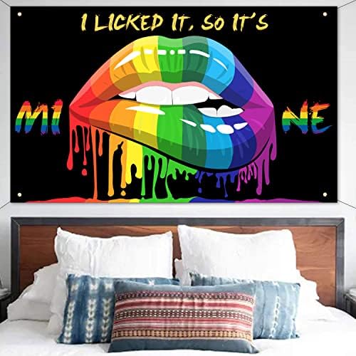 Decorações de pano de fundo do orgulho gay de Hyowchi para o mês do dia do orgulho - LGBT Rainbow tem tema da parede de parede pendurada decorações e suprimentos para a sala de estar do quarto
