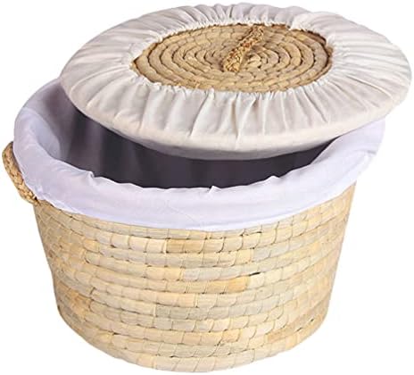 Cesta de armazenamento de vime de cabilock cestas de tecido palha pão cesta de pão que serve pão mais quente cesta